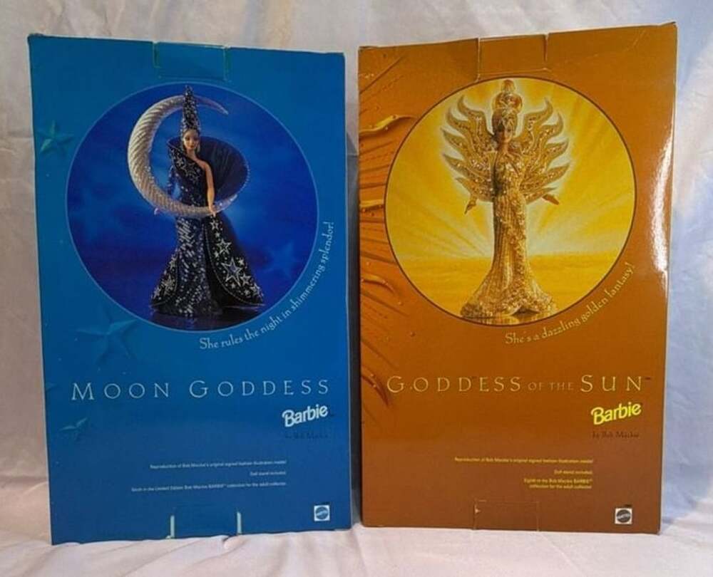 Bob Mackie Moon Goddess & Goddess Of The Sun Barbie Doll Set